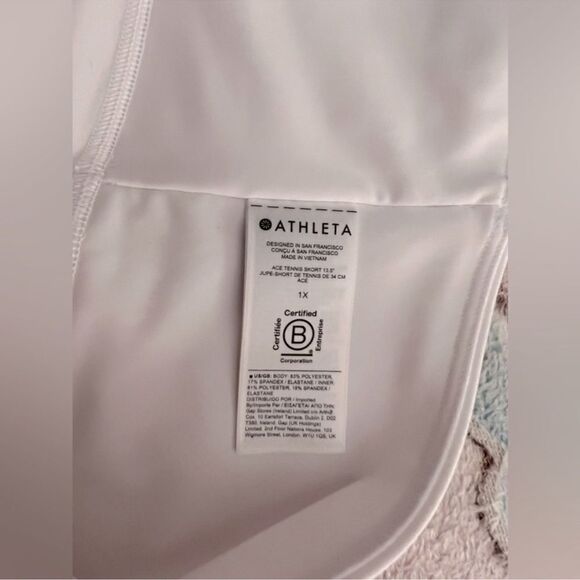 Athleta Ace Tennis Skort 13.5" Bright White 1X - Picture 9 of 9